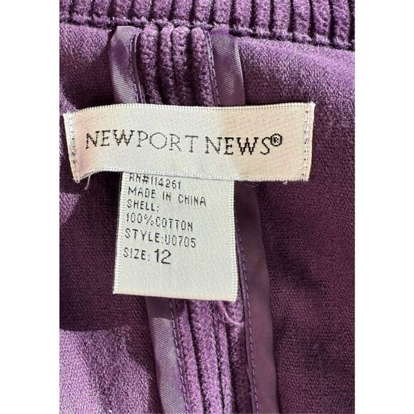 Newport News Blazer Wide Wale Corduroy Sz. 12 Vtg 1990’s Purple - Picture 6 of 7